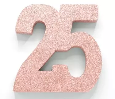 Borddekorasjon 25 rose gold