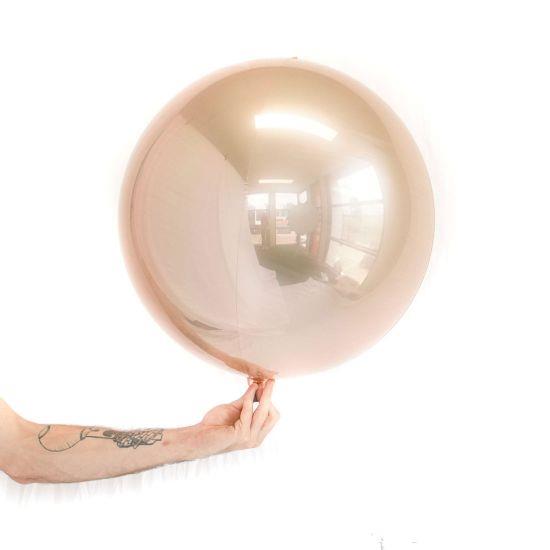 Speilballong lys rosegull 51cm