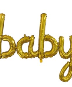 Ballongord oneword Baby gold