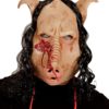 Butcher shop pig full head mask with hair