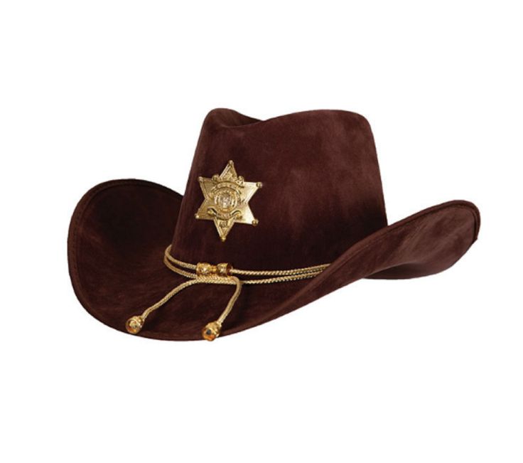 Cowboyhatt brun suede sheriff