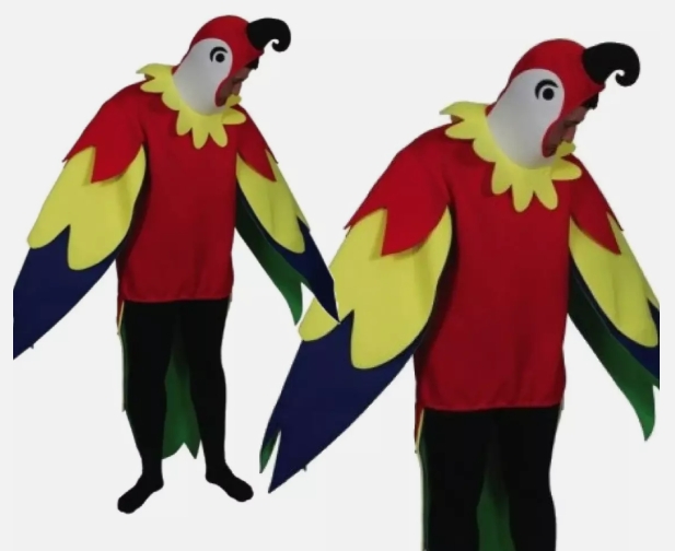 Morsom kostyme Polly the parrot (onesize)