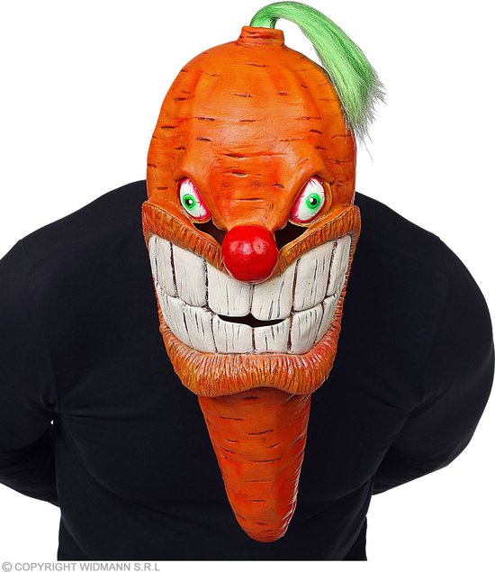 Oversized carrot full head mask latex