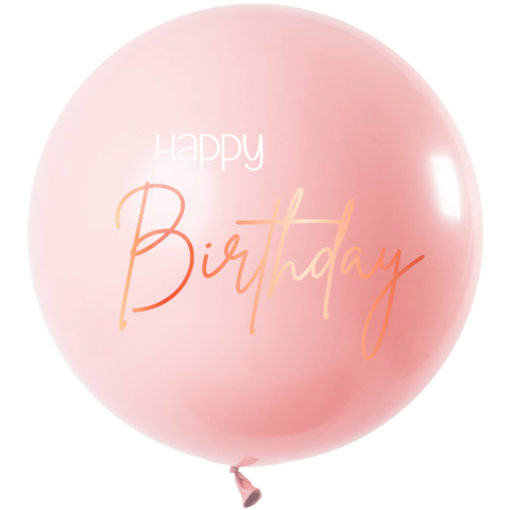 80cm ballong HBD elegant lush blush