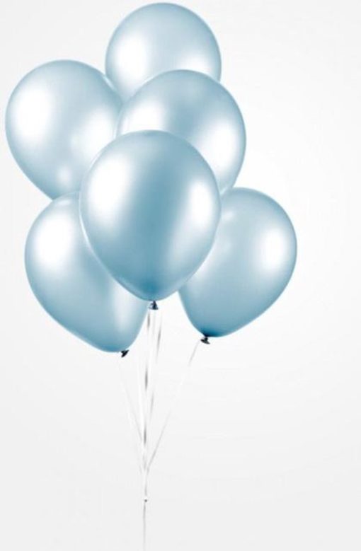 Pearl light blue ballonger 50 pk