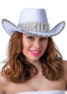 Bride cowboyhatt hvit