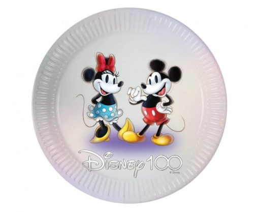 Disney 100 år pappfat 23cm 8pk