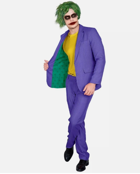 Joker evil clown suit S