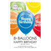 Happy birthday ballonger 8pk
