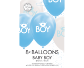 Baby boy ballonger blue/white 8 pk