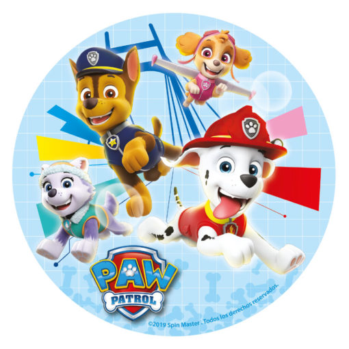 Paw patrol spiselig kakeskilt sukkerfri 16cm