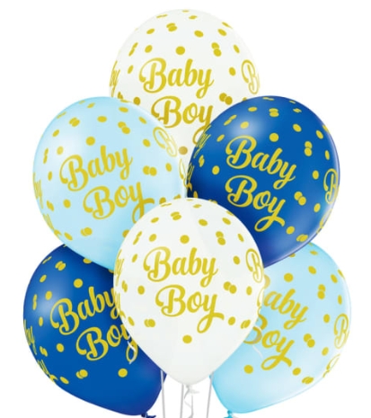 Baby boy ballonger 6pk 30cm Ø
