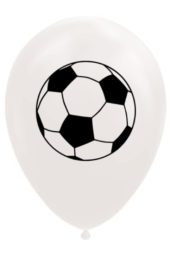 Fotball hvite ballonger 8pk