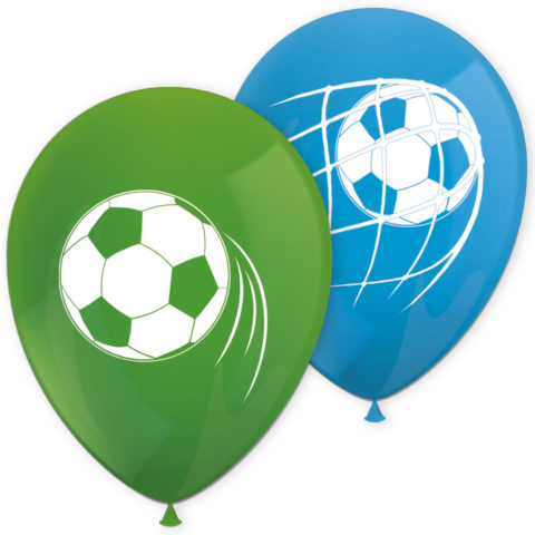 Fotballballonger grønn/blå 8pk