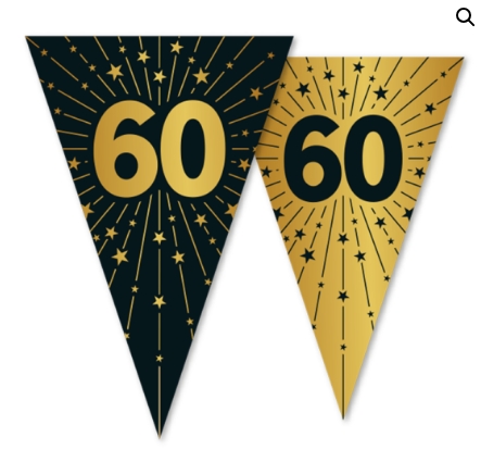 Flaggbanner 60 år golden celebrations 10 meter