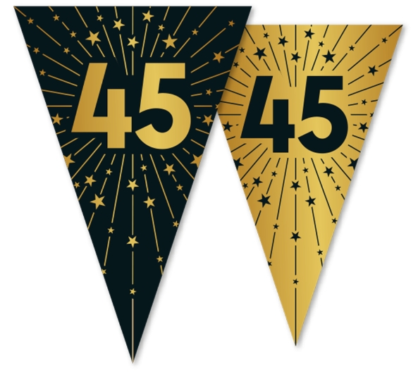 Flaggbanner 45 år golden celebrations 10 meter