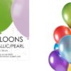 10 pk ballonger mix farger pearl/metallic