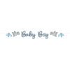 Bokstavbanner blooming baby boy blue 2m