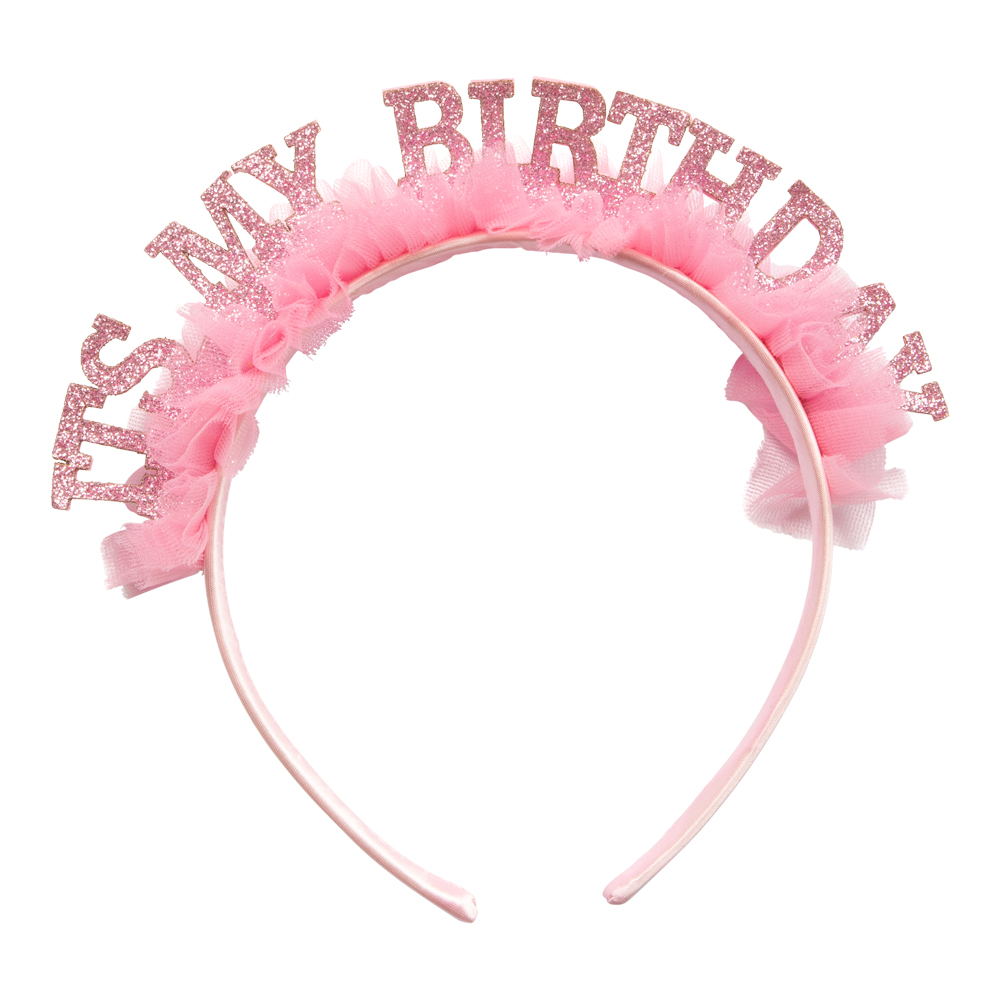 HEADBAND IT'S MY BIRTHDAY PINK