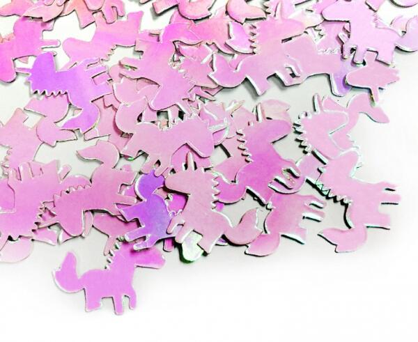 Konfetti papir enhjørning rosa/lilla 12g