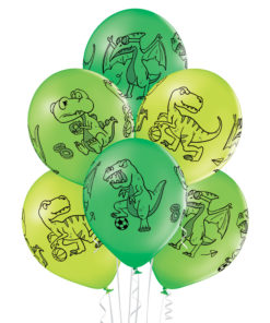 Dinosaurer pastel ballonger 6pk