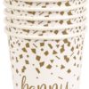Confetti gold pappkopper 8pk