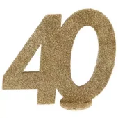 40 år mini bord-dekorasjon gull
