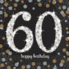 Servietter sparkling celebration 60 år 16pk