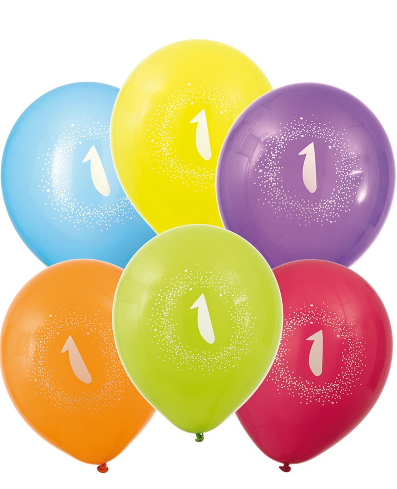 1th birthday ballonger 6pk