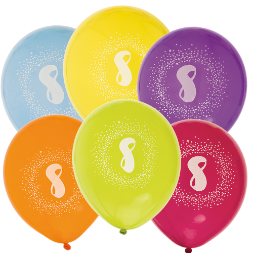 6 pk ballonger 8th birthday