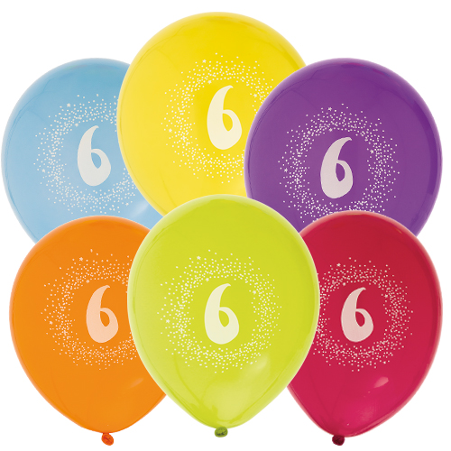 6 pk ballonger 6th birthday
