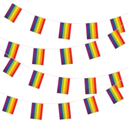 Rainbow plastbanner 10 m 20 flagg
