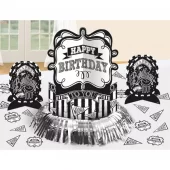 Birthday Table decoration kit svart