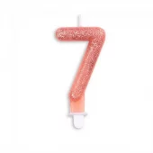 Kakelys 7 rosegull glitter