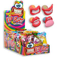 Twisted lip pops lollipop