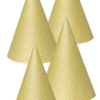 Bursdagshatter glitter gull 4pk