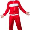 80s retro trackie rød/hvit (onesize)