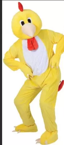 Funny chicken maskot kostyme voksen onesize