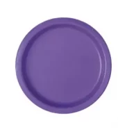Neon lilla pappfat 18cm 8pk