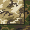 Militærkamuflasje servietter 16pk (33x33cm)
