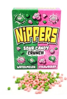 ZED CANDY NIPPERS WATERMELON & STRAWBERRY BOX 50g