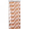 Papirsugerør metallic rosegold striper 20pk