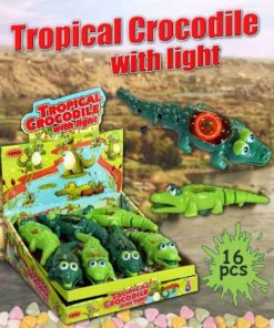 Tropical crocodile with light