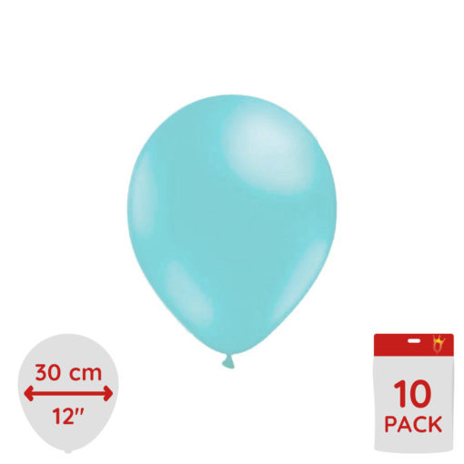 Latexballonger turkosa 10 pk 30cm Ø