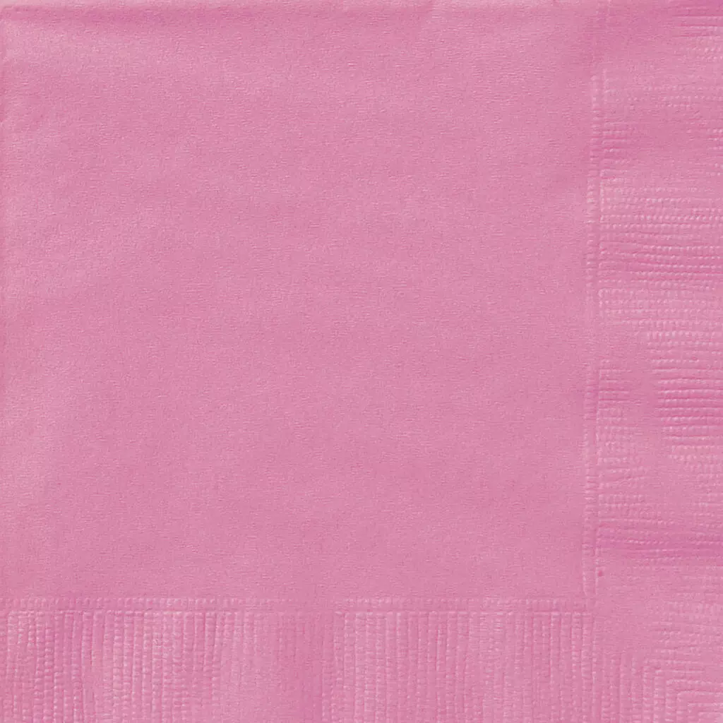 20 Lunchservietter ensfarget mørk rosa- 33x33cm