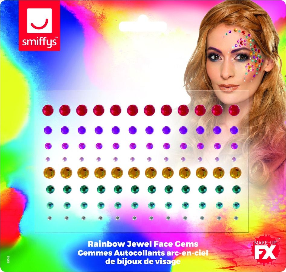 Rainbow jewel face gems