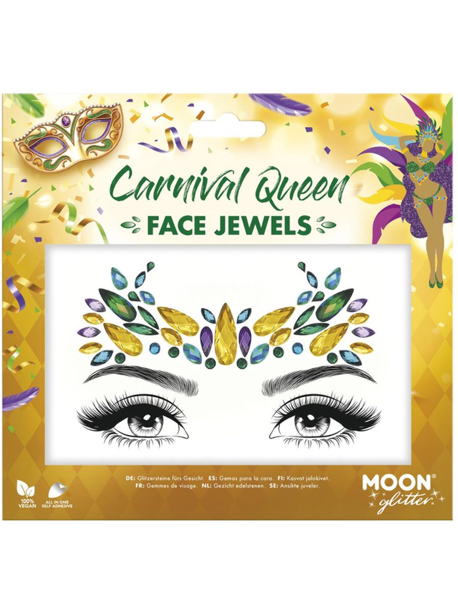 Face jewels carnival queen