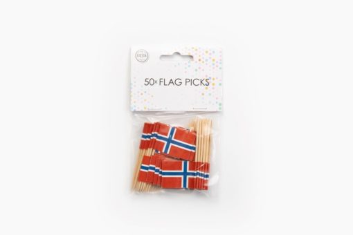 Flaggpicks Norge 50pk