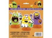 Monsters dekorasjon 3pk