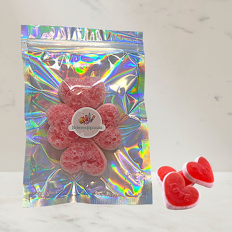 Freeze dried candy sweethearts